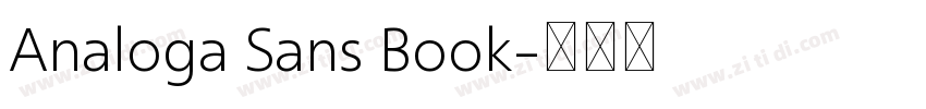 Analoga Sans Book字体转换